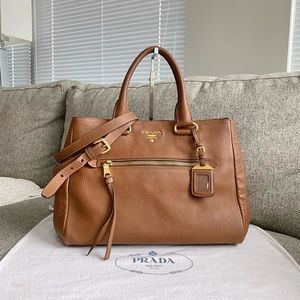SOLD! Prada Front Pocket Convertible Tote Vitello Daino Medium